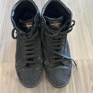 Saint Laurent High Top Black Sneakers